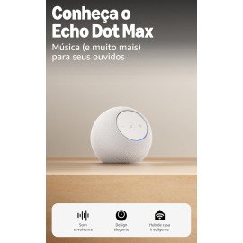Echo Dot Max Smart Speaker Com Alexa Grafite Amazon Bivolt