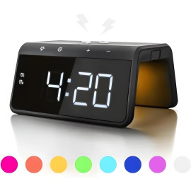 Carregador Indução + Relógio Despertado