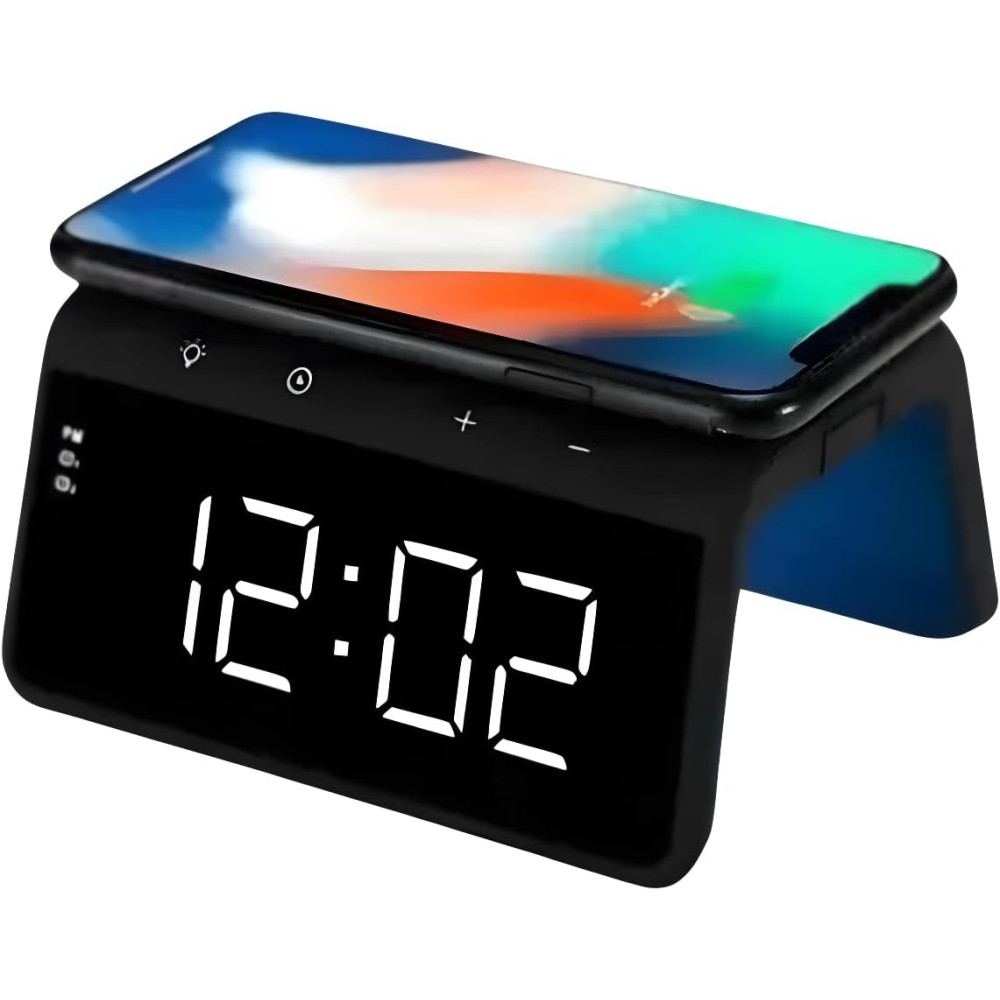 Carregador Indução + Relógio Despertado