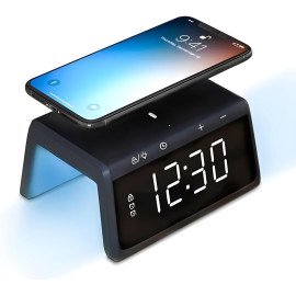 Carregador Indução + Relógio Despertado