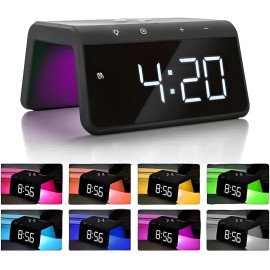 Carregador Indução + Relógio Despertado