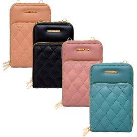 Bolsa Feminina Tranversal Carteira De Mão Porta Celular Alça Removível