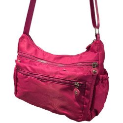 Bolsa Lateral Transversal Lisa Casual 3 Compartimentos