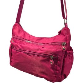 Bolsa Lateral Transversal Lisa Casual 3 Compartimentos