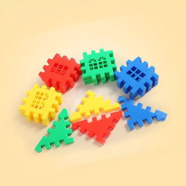Brinquedo De Montar Blocos Infantil Coloridos Casa Castelo com 50 pcs