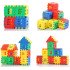 Brinquedo De Montar Blocos Infantil Coloridos Casa Castelo com 50 pcs