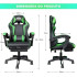 Cadeira Gamer Python Fly em tecido, respirável e ecológica, ângulo ajustável (Verde/Vermelho)