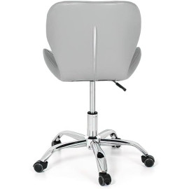 Cadeira Eiffel Slim Giratória com Estofado e Base Cromada