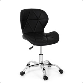 Cadeira Eiffel Slim Giratória com Estofado e Base Cromada