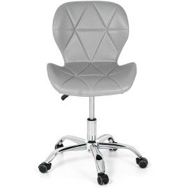 Cadeira Eiffel Slim Giratória com Estofado e Base Cromada