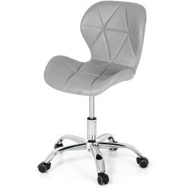 Cadeira Eiffel Slim Giratória com Estofado e Base Cromada