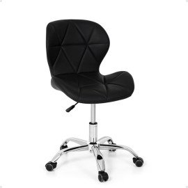 Cadeira Eiffel Slim Giratória com Estofado e Base Cromada