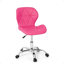 Cadeira Eiffel Slim Giratória com Estofado e Base Cromada