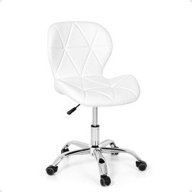 Cadeira Eiffel Slim Giratória com Estofado e Base Cromada
