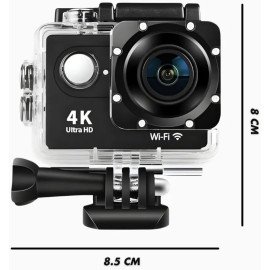 Câmera Filmadora Action Pro 4K Sports ULTRA-HD, Wi-Fi, 16MP, À Prova D'água, Lente 170°