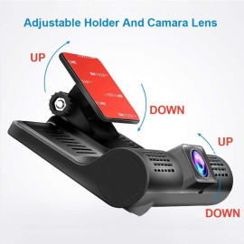 Câmera Veicular Dupla Full HD, LCD 4 Polegadas, Frontal e Traseira para Automóveis