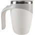 Caneca Mixer Agitação Automática Magnética Com Tampa Alimentação 2 Pilhas AAA 380ml Branca e Cinza Inox Elegante Premium Luxo