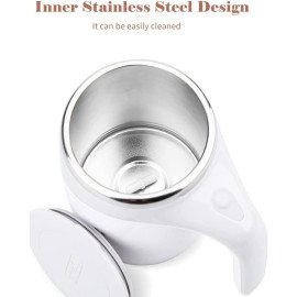 Caneca Mixer Elétrica Térmica 380ml Com Misturador Automático