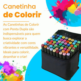 Kit de Marcadores Multiuso com 60 cores