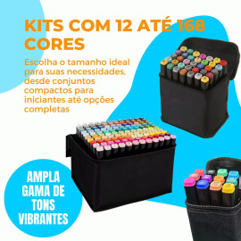 Kit de Marcadores Multiuso com 60 cores