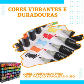 Kit de Marcadores Multiuso com 60 cores