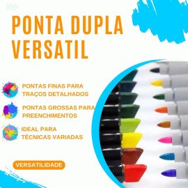 Kit de Marcadores Multiuso com 60 cores