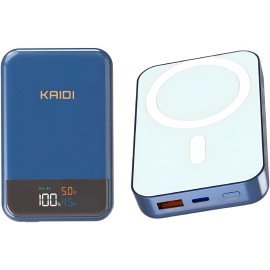 Carregador por Indução Portátil, Power Bank Magnético, 10.000 mAh