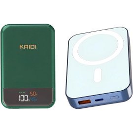 Carregador por Indução Portátil, Power Bank Magnético, 10.000 mAh