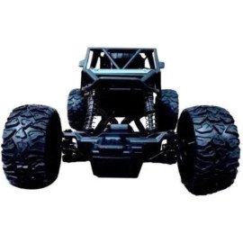 Carrinho de Controle Big Foot Jeep Metálico Recarregável com Suspensão Independente Escala 1:18