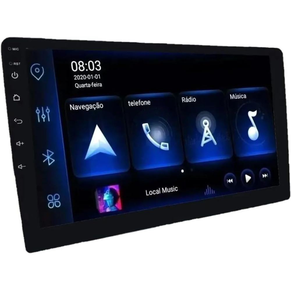 Central Multimidia Universal 2din Tela de 7' Android 13 Wifi Camera