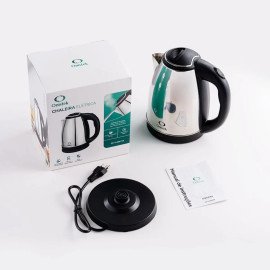 Chaleira Elétrica 1,8 Litros, 1500W, Base Giratória 360°, Aço Inox