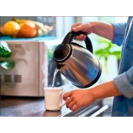 Chaleira Elétrica 1,8 Litros, 1500W, Base Giratória 360°, Aço Inox
