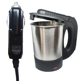 Chaleira Elétrica Portátil 12v Chá Café Inox 500 ml Carro/Caminhão