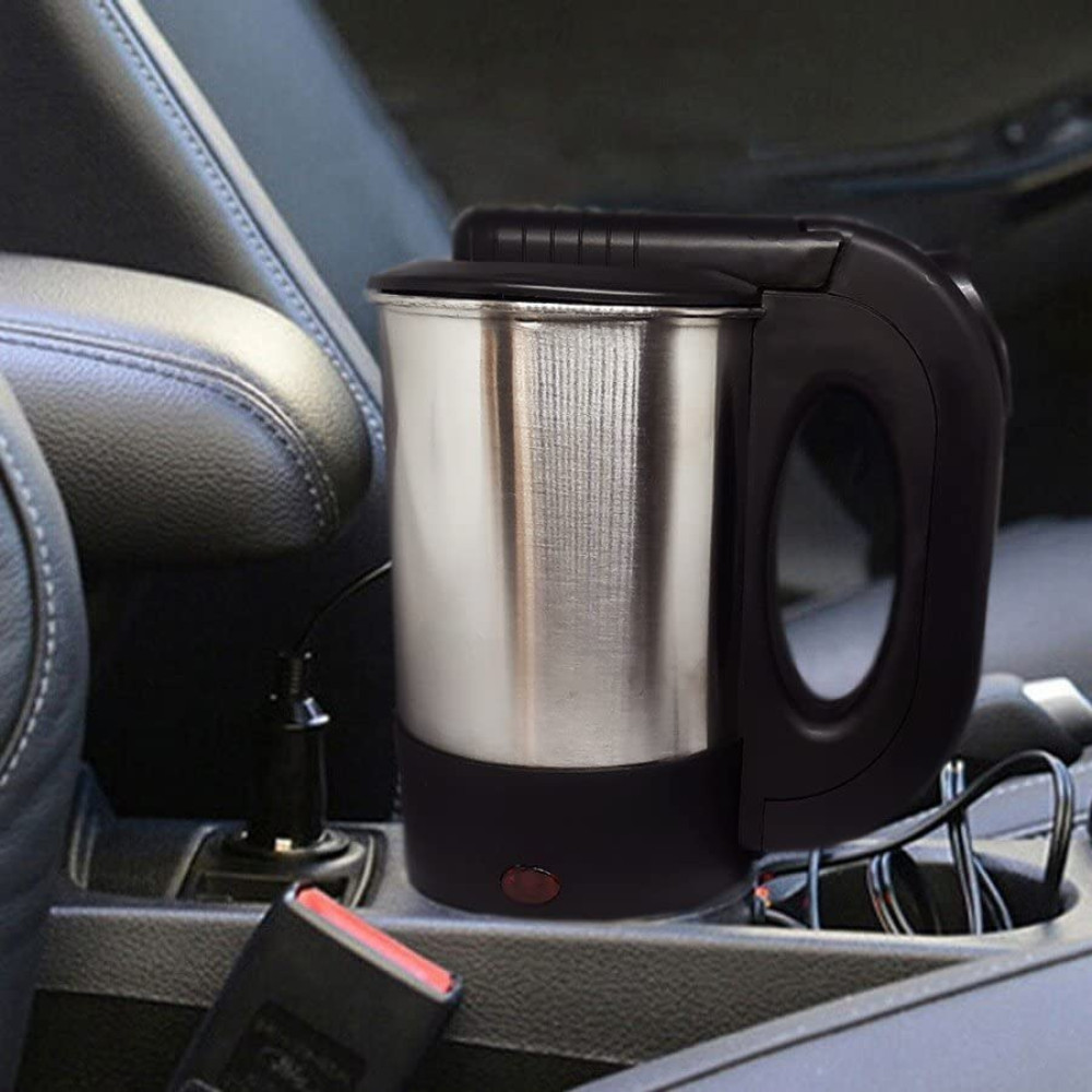 Chaleira Elétrica Portátil 12v Chá Café Inox 500 ml Carro/Caminhão