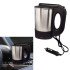 Chaleira Elétrica Portátil 12v Chá Café Inox 500 ml Carro/Caminhão