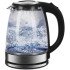 Chaleira Elétrica de Vidro, 1.8L, Desligamento Automático, Aço Inoxidável, 1500W