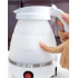 Chaleira Jarra Elétrica De Silicone Dobrável Retrátil Portátil Esquenta Água Leite Bebida Chá Mamadeira 600ml (110V ou 220V)