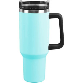 Copo Térmico Aço Inox 1200ml Caneca C/Alça Canudo Água Gelada Quente