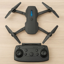 Drone A15 Pro, Câmera 4K, 30km/h, Bateria 1200mAh, Controle Remoto 2.4GHz, Branco