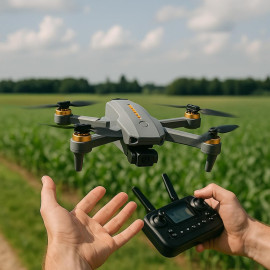 Drone S108 Pro com Câmera 4K, Controle Remoto com Tela, 2 Baterias, Autonomia 15 Minutos, Dobrável