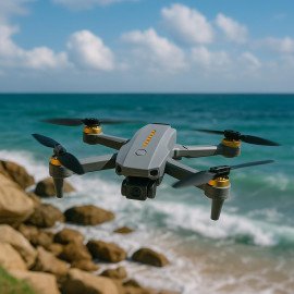 Drone S108 Pro com Câmera 4K, Controle Remoto com Tela, 2 Baterias, Autonomia 15 Minutos, Dobrável