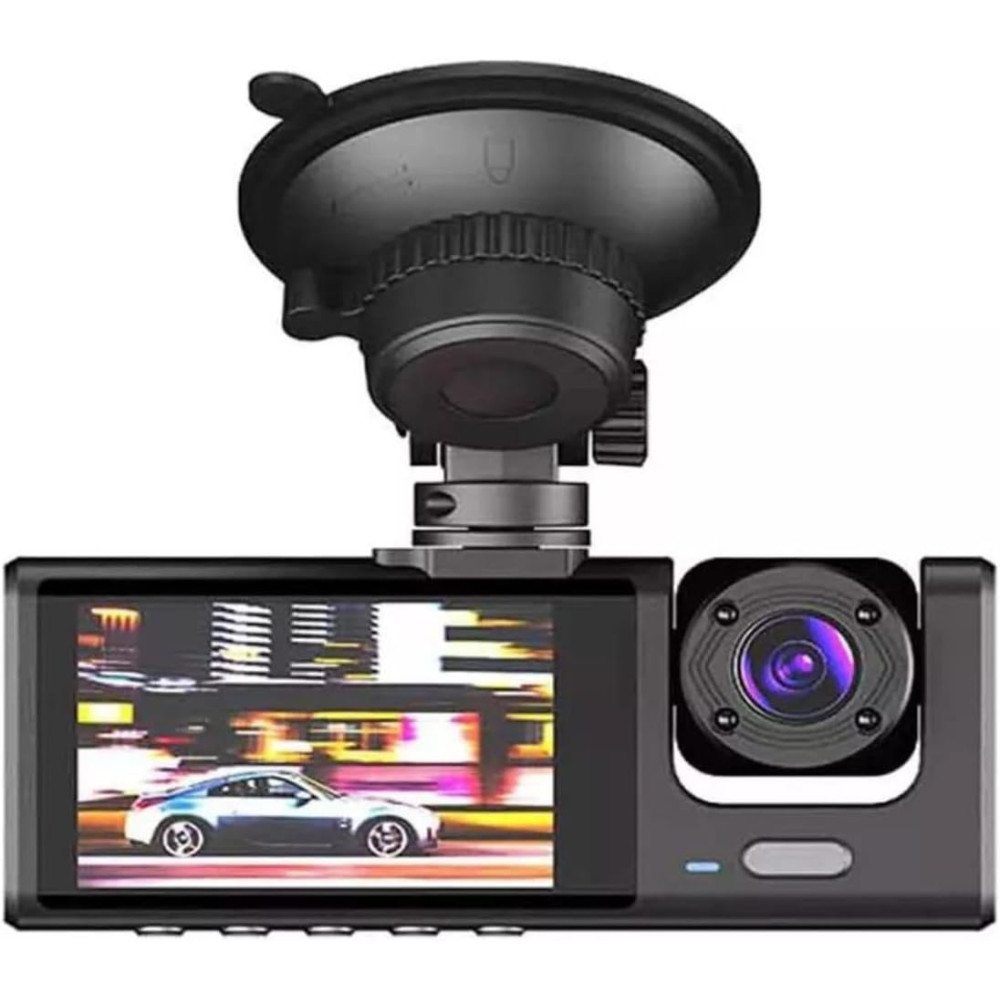 DVR Automotivo Câmera Frontal Interna Ré Grava Imagem E Som