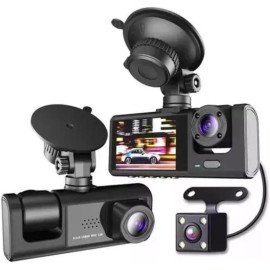DVR Automotivo Câmera Frontal Interna Ré Grava Imagem E Som