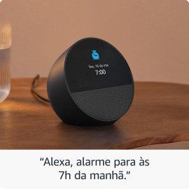 Echo Spot com Alexa (Geração mais recente) | Despertador inteligente com som vibrante