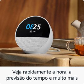 Echo Spot com Alexa (Geração mais recente) | Despertador inteligente com som vibrante
