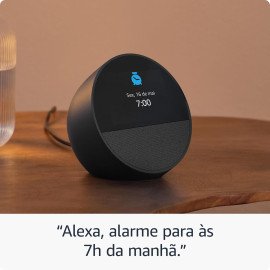Echo Spot com Alexa (Geração mais recente) | Despertador inteligente com som vibrante
