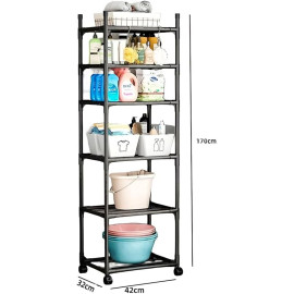 Estante com 6 Prateleiras Multiuso de Aço para Sala, Quarto, Escritório, Organização ambientes