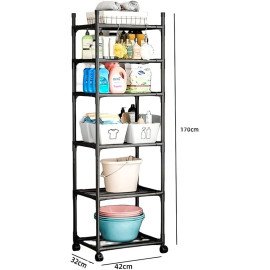 Estante com 6 Prateleiras Multiuso de Aço para Sala, Quarto, Escritório, Organização ambientes