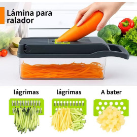 Fatiador e Ralador Profissional 16 em 1 com Lâminas Inox