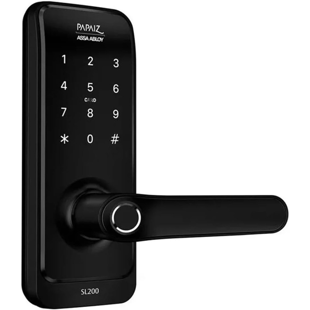 Fechadura Digital SL205 Com Biometria Senha Cartão E Chave